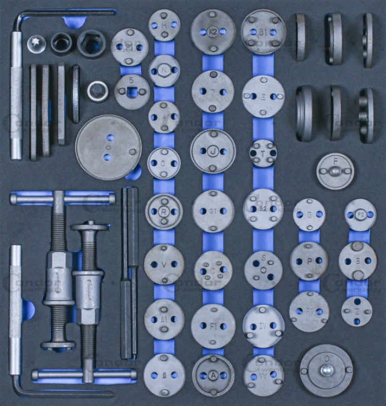 Condor Schaumeinlage Bremskolben Rückstellwerkzeug 53-tlg.